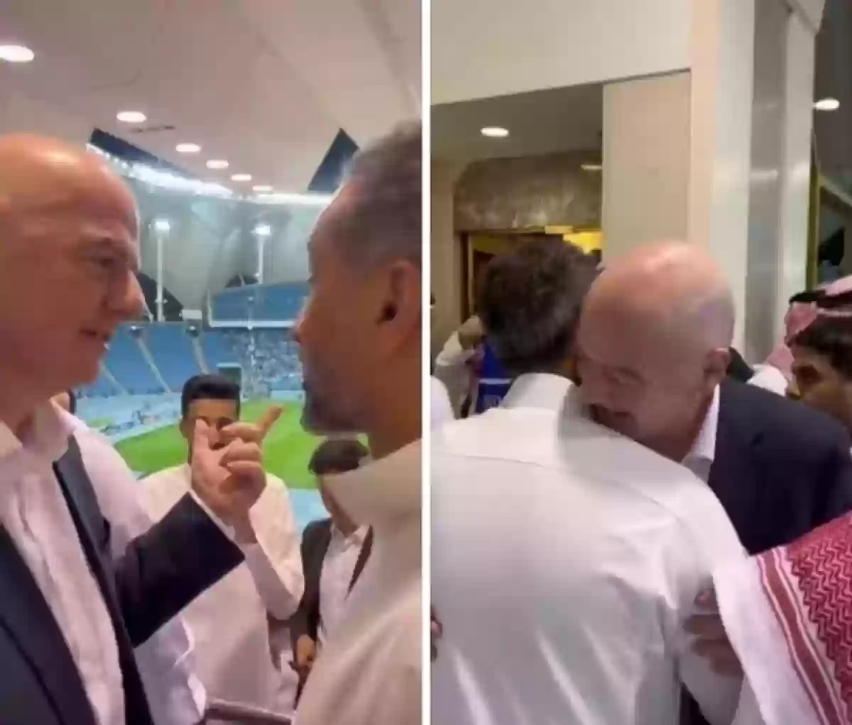 لقاء حار يجمع سامي الجابر مع رئيس FIFA